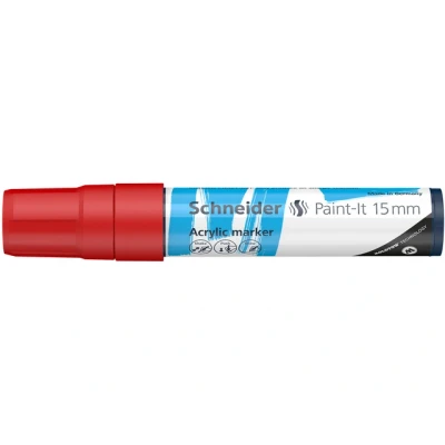 Afbeelding van Schneider acrylmarker Paint it 330 15mm rood S 120302