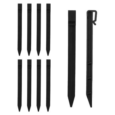 Afbeelding van SLDHFE Landschapsranden verankering staken, 50 stuks tuinranden spikes plastic grondpalen landschap rand palen voor plantenondersteuning vasthouden tenten, 25,4 cm