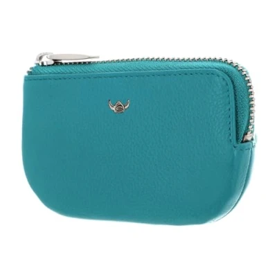 Afbeelding van Golden Head Leren Sleutelgeval Madrid Zipped Key Case Turquoise
