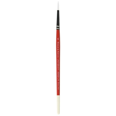 Afbeelding van Winsor &amp; Newton 5423004 University kunstenaarspenseel voor olieverf, acrylverf en aquarelverf Rond penseel Nr. 4 lange Steel,