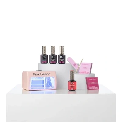 Afbeelding van Pink Gellac Gellak Starterspakket Dashing Glace Manicure Starterset Roze / Rood