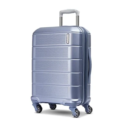 Afbeelding van American Tourister Stratum Xlt 2.0 uitbreidbare harde koffer met draaiwielen, leisteen, blauw, 20&quot; SPINNER, hardshell bagage draaiwielen