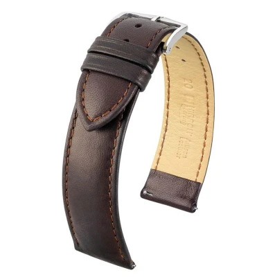 Afbeelding van Hirsh Horlogeband Merino Bruin Leer 18mm