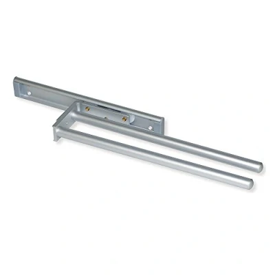 Afbeelding van Emuca Handdoekenrek verlengbaar, 2 armen, 440 mm, Aluminium, Mat geanodiseerd