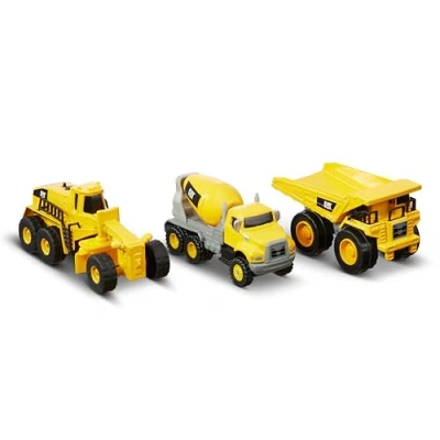 Afbeelding van CatToysOfficial Bouw gegoten metaal 3 pack voertuigen Cementmixer/Kiepwagen/Road Grader Speelgoed &amp; Geschenken voor leeftijden 3+.