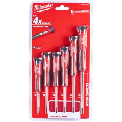 Afbeelding van Milwaukee Accessoires 6pc Precision Schroevendraaier Set 4932471869