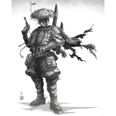 Afbeelding van Komar Artprint Star Wars Vision Samurai Bounty Hunter 40 x 60 cm (breedte hoogte) kinderkamer, decoratie (set)