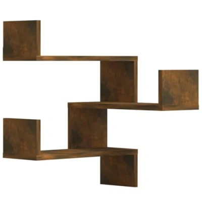Afbeelding van vidaXL Hoekwandschappen 2 st 40x40x50 cm bewerkt hout sonoma eiken, hoekschap, opbergschap, plank, wandschap, schap, hoekplank, wandplank, opbergplank