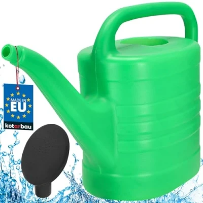 Afbeelding van KOTARBAU® gieter 10 l, ovaal, duurzame tuingieter kunststof met sproeier, voor binnen en buiten, tuinsteker, de tuin
