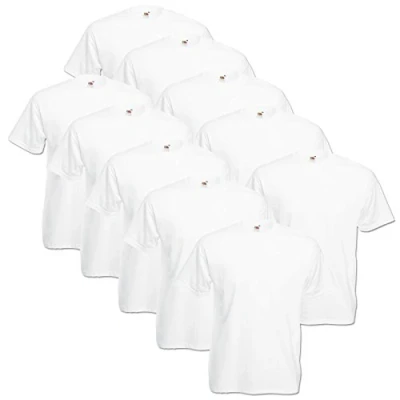 Afbeelding van Fruit of the Loom T shirt, voor heren (per 10 stuks verpakt), wit, 3XL
