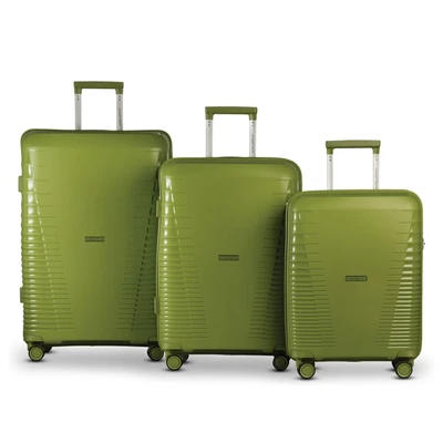 Afbeelding van Worldpack Havanna 4 wielen Kofferset 3 delig Harde bagage TSA slot khaki