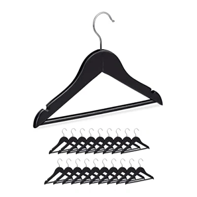 Afbeelding van Relaxdays kinderkledinghanger hout kledinghanger kind broekhanger kleerhanger