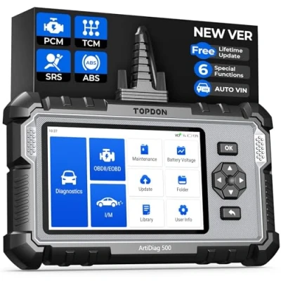 Afbeelding van TOPDON ArtiDiagnostic Tool OBD2 Scanner voor Motor Transmissie ABS SRS Code Lezer Olie Reset/SAS Accelerator Aanpassing AutoVIN OBDII Functies Volledige