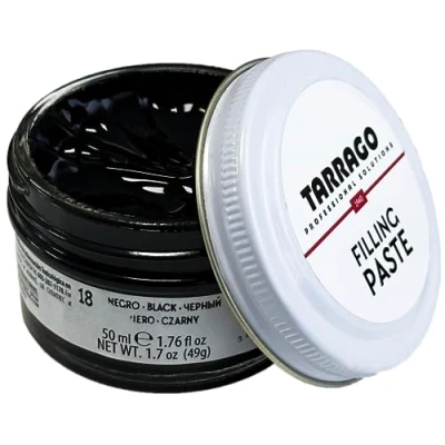 Afbeelding van Tarrago Vulpasta Potje 50 ml om leer, synthetisch leer en rubber te repareren (zwart 18)