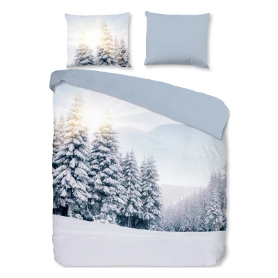 Afbeelding van Pure dekbedovertrek Winterview blauw 200x200/220 cm