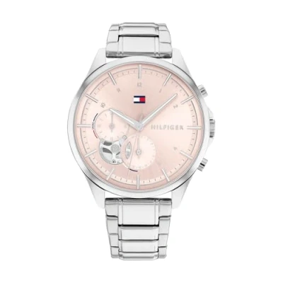 Afbeelding van Tommy Hilfiger Quinn Chronograaf, Dames, Maat: One Size, Silvercoloured/blush