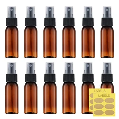 Afbeelding van Toureal 30 ml amber spuitflessen van kunststof (12 stuks) lege spuitbussen, verstuiver