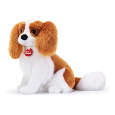 Afbeelding van Trudi Classic Cavalier King Charles Spaniël Hond Marley (M 22335) Pluche knuffel Ca. 27 cm (Maat M) Geschikt voor jongens en meisjes Bruin/Wit