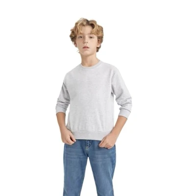 Afbeelding van DeFacto jongens sweatshirt, Optic Lt.grey melange, 5 6 Jaar