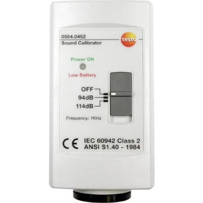 Afbeelding van testo 0554 0452 Kalibrator Geluidsdrukniveau 1x 9 V batterij (blok), meegeleverd