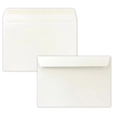 Afbeelding van 75 x enveloppen DIN C5 natuurwit (wit) 16,2 22,9 cm zelfklevend elegante voor grote uitnodigingen en kaarten verjaardag of bruiloft