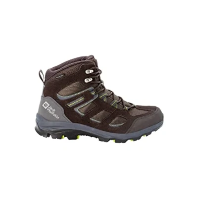 Afbeelding van Jack Wolfskin VOJO Texapore MID Veterboots, Heren, Maat: 47.5, Dark brown/lime Veloursleer