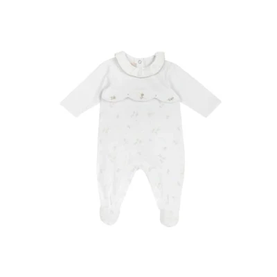 Afbeelding van Chicco LEG AND BACK Opening Kruippakje voor kinderen, Maat: 76, White
