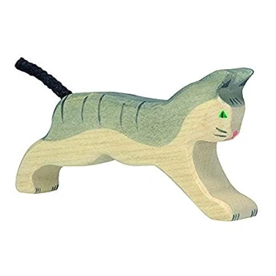 Afbeelding van Holztiger kat rennend 11 cm
