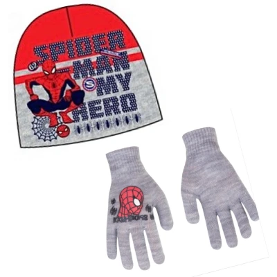 Afbeelding van Marvel Spiderman Set Muts + Handschoenen Maat One Size ± 3 6 jaar