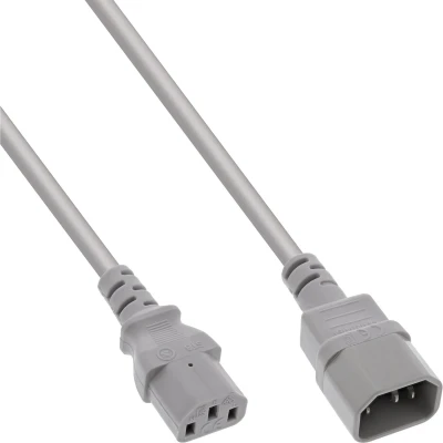 Afbeelding van InLine 16507A electriciteitssnoer Grijs 0,75 m C13 stekker C14