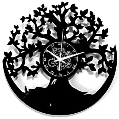 Afbeelding van Instant Karma Clocks Wandklok Levensboom (vinyl)