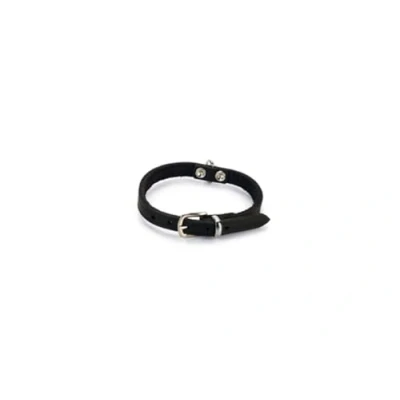 Afbeelding van Bz halsband leder zwart 32 cm x 10 mm