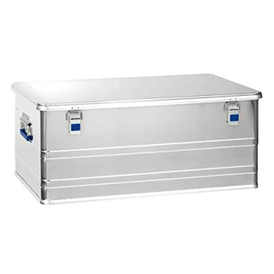 Afbeelding van hünersdorff Aluminium box Profi 140 liter, waterdicht met rubberen afdichting, licht, stabiel, klaphandgrepen, voorbereiding voor sloten, kleur: zilver, 452450