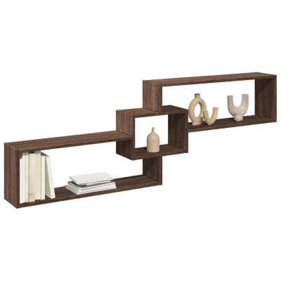 Afbeelding van vidaXL Wandkast 158x18x53 cm bewerkt hout bruin eikenkleur
