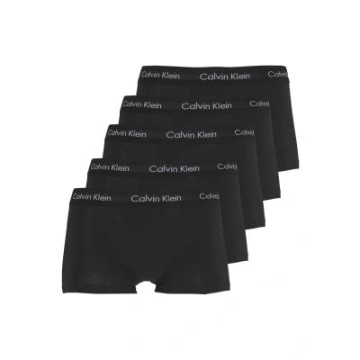 Afbeelding van Calvin Klein Katoen Stretch 5 Pack Low Rise Trunk, geheel zwart, Zwart (Zwart W. Wb), S