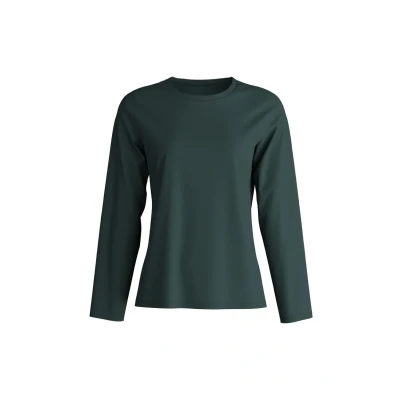Afbeelding van Calida Favourites Botanic Langarm Pyjamashirt, Dames, Maat: 48/50, Deep emerald green