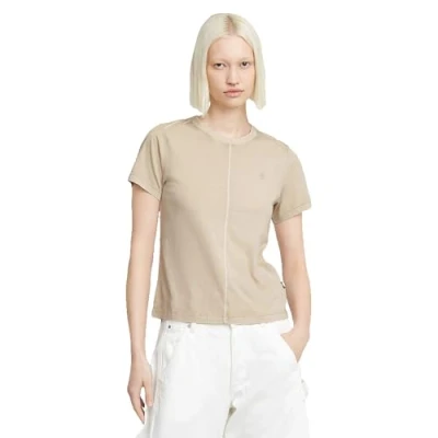 Afbeelding van G STAR Overdyed Front SEAM Tshirt basic, Dames, Maat: XL, Dk brick gd