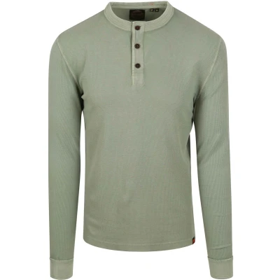 Afbeelding van Superdry T shirt Lw Textured Grandad Top M6010829a Washed Sage Green Mannen Maat XXL