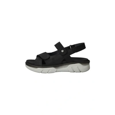 Afbeelding van Wolky Rapid GOBI Sandalen met plateauzool, Dames, Maat: 40, Zwart Schoenen