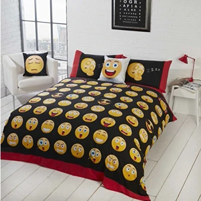Afbeelding van Iconen Emoji Omkeerbaar dekbedovertrek Set Dubbel