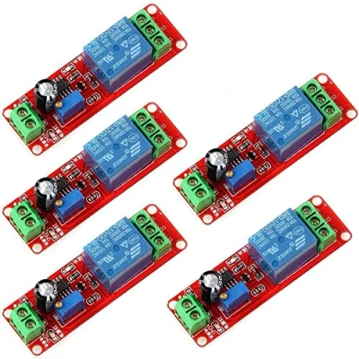 Afbeelding van Fasizi 5 stks NE555 12 V DC Verstelbare 0 10 Tweede Timer Vertraging Relais Schakelaar Module Shield voor Arduino Raspberry Pi