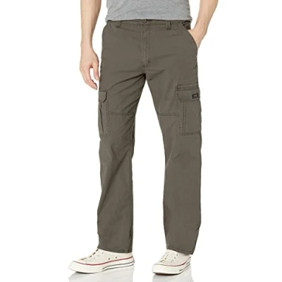 Afbeelding van Wrangler Authentics Cargobroek met losse pasvorm voor heren, Olijfdrab, 38W / 30L