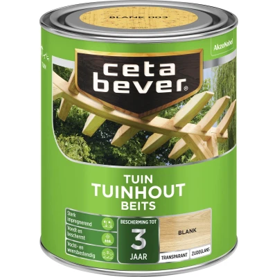 Afbeelding van Ceta Bever Tuinbeits Tuinhout Transparant Blank 0,75 liter Blanke lak &amp; Beits
