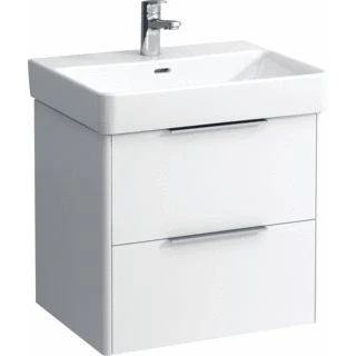 Afbeelding van Laufen base for pro s wastafelonderbouwkast met 2 laden voor wastafel h810963 matwit 57x44x53cm h4022321102601