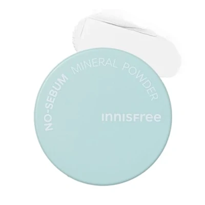 Afbeelding van Innisfree NO SEBUM Mineral Face Powder Setting Korean Beauty New 2022 Matterend Effect Verminderd Glans All Skin Types Neutralizes Shine T Zone