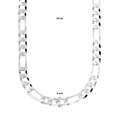 Afbeelding van Zilveren Ketting Figaro 6,0 mm x 50 cm lang