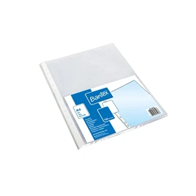 Afbeelding van Brochurehoezen A4 Bantex, glashelder, van polypropyleenfolie 45µ, 100 stuks