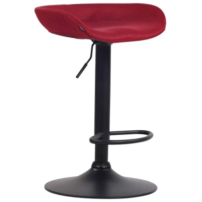 Afbeelding van Barkruk Namsos Stof Zwart Frame Rood