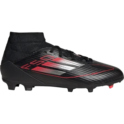 Afbeelding van adidas Performance F50 League MID Unisex Voetbalschoenen met kunststof noppen voor kinderen, Maat: 37 1/3, Core black/iron met/lucid red