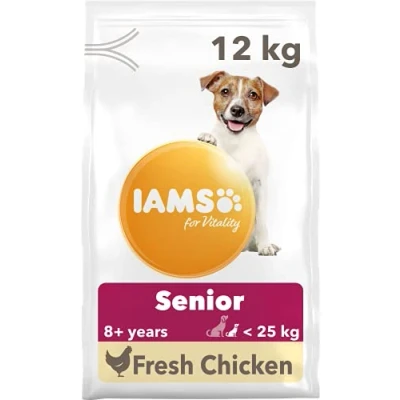 Afbeelding van IAMS for Vitality Senior hondenvoer droog voor kleine en middelgrote rassen met verse kip, 12 kg